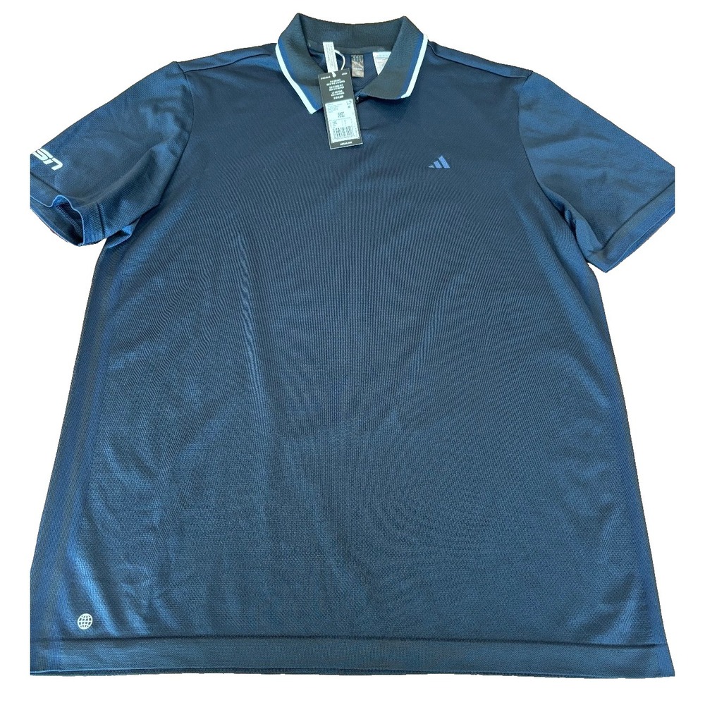 NWTO Adidas Polo shirt prime knit short sleeve modern fit tee $95 retail mens' L